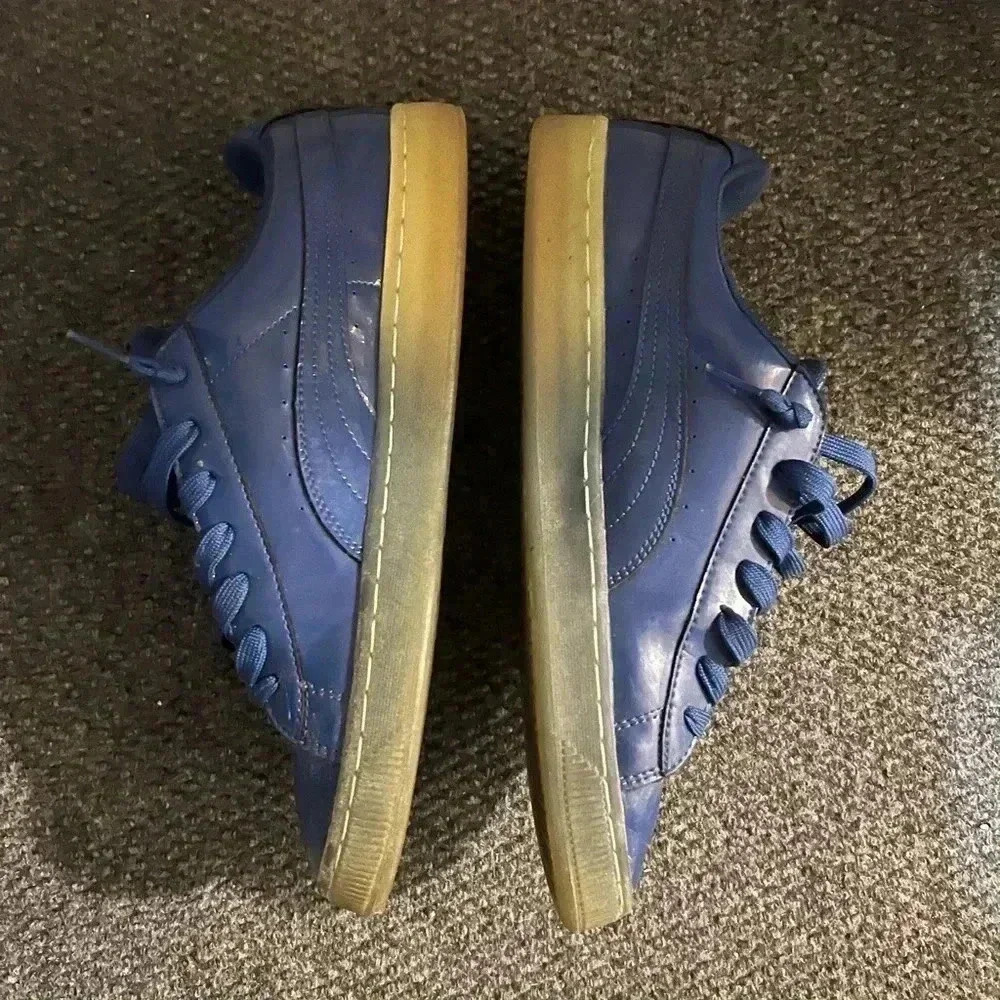 Puma Royal Gloss Blue Mens Sneakers Blue Fade Bottoms - Picture 3 of 8